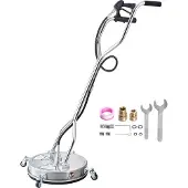 Vevor 465 mm Hochdruckreiniger, Oberflächenreiniger, Edelstahl-Oberflächenreiniger, Max. Druck 4000 PSI, 3/8 Schnellanschluss, für Beton, Terrasse, Gehwege
