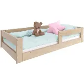 Need Sleep Kinderbett Bodenbett 90x190 cm mit Rausfallschutz aus Fichtenholz