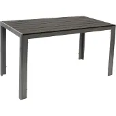 FRG Gartentisch Bistrotisch Alu + Holzimitat 70x125 cm