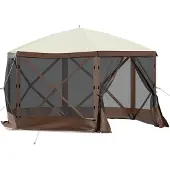 Happyment Pop-up Gartenhaus – 8 Personen – Mit Sonnendach – Außenunterkunft – Wasserabweisend – Pop-up Zelt