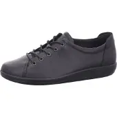 Ecco Soft 2.0 Veterschoenen Laag - Zwart - Maat 42