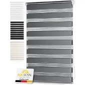 Sol Royal Doppelrollo SolDecor DL2, 55x150cm, Grau – Klemmfix ohne Bohren