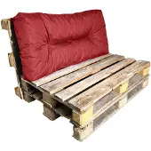 Bananair Palettenkissen aus polyester 120x60 cm, rot