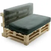 Bananair Abziehbares Palettenkissen aus polyester 120x60 cm, dunkelgrau