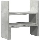 Syfax Schreibtisch-Organizer Verstellbar Betongrau 40x17x41 cm