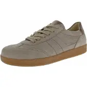 Gabor Damen Leder Halbschuhe graubeige mit Schnürung, flacher Absatz, Gr. 42