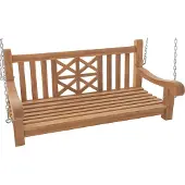CLP Schaukelbank Farm Teakholz wetterfest mit Befestigungsmaterial teak 180 cm