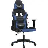 vidaXL Gaming-Stuhl Schwarz und Blau Kunstleder