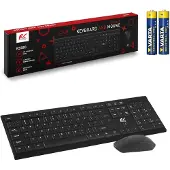 NanoRS Kabellose Tastatur + Maus COMBO , RS580 + 2x AAA Alkalibatterie Varta Industrial