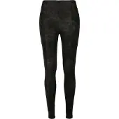 Urban Classics Ladies - Washed Kunstleder Hose schwarz - M