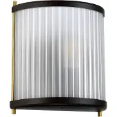 Elstead Lighting Zeitgenössische Wandleuchte Corona Bronze Stahl und Messing Glas 1 Licht E27