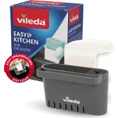 Vileda Schwammhalter Spülbecken - Ohne Bohren - Schwammhalter Küche mit Saugnapf