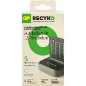 GP Batteries ReCyko+ M452, Nickel-Metallhydrid (NiMH), AA, 4 Stück(e), Akkus/Batterien enthalten