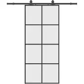 Syfax Schiebetür mit Beschlag Schwarz 90x205 cm ESG-Glas