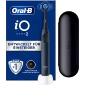 Oral-B Elektrische Zahnbürste "iO Series 2" 1 Stk. Aufsteckbürsten für die ultimative Reinigung, Reise-Etui