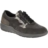 Waldlaufer M Damenschuhe - bequeme Slipper - Halbschuhe grau Freizeit NEU