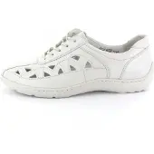 Waldlaufer Schnürhalbschuhe durchbrochen in weiss/weiss kombi, Gr. 4.5