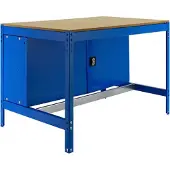 Proregal Werkbank BUFFALO mit Schrank | HxBxT 84x120x76cm | Traglast 600kg | Blau
