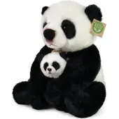Rappa Plüsch Panda mit Baby - weiches Kuscheltier 27 cm Panda