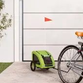 Prolenta Maison Exclusive - Fahrradanhänger Hunde Grün Oxford-Gewebe und Eisen