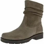 Gabor Damen Kurzstiefel Leder graubraun Größe 44 Reißverschluss Absatzhöhe ca. 2,5 cm
