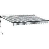 vidaXL Markise Einziehbar Anthrazit & Weiß 3,5x2,5 m Stoff & Aluminium