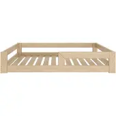 Need Sleep Kinderbett Bodenbett 90x200 cm mit Rausfallschutz aus Fichtenholz