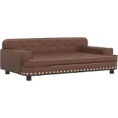 Syfax Hundebett Braun 90x53x30 cm Kunstleder