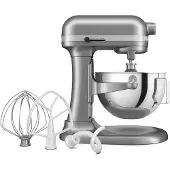 KitchenAid 5KSM55SXXEWH, Standmixer, Weiß, Schlagen, Kneten, Mixen, Rührer, 1,1 m, 5,2 l, Edelstahl