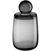 ASA Selection sarabi Dose mit Deckel, grau D. 14,5 cm, H. 25,7 cm, 2,0 l. grau glänzend Glas 53575009