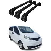 Omtec OMAC 5035913B-3 Dachreling Dachträger Aluminium 75 kg Max für NISSAN NV200 / Evalia Bus NV200 Kasten / Kombi