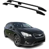 Omtec Dachreling Dachgepäckträger für Subaru XV GP 2012-2018 Aluminium Schwarz 2tlg