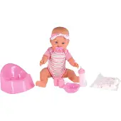 My Beautiful Dolls Room My beautiful Dollsroom Baby Puppe mit Trink- und Pipi Funktion 43cm inklusive 9 Zubehörteile