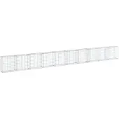 vidaXL Gabione mit Deckel 1000x50x100 cm Verzinktes Eisen