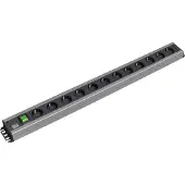 Bachmann Handwerkerleiste 12x Schutzkontakt, Schalter, 2 m
