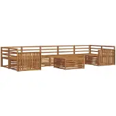 vidaXL Outdoor-Sofagarnitur 8 Stk. Natur Massivholz Akazie