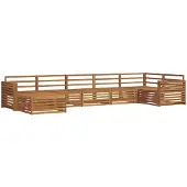 vidaXL Outdoor-Sofagarnitur 7 pcs Natur