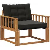 vidaXL Outdoor-Sofagarnitur Massives Akazienholz und Textilene Natur