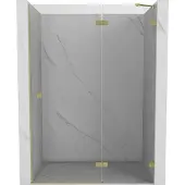 Mexen Lunar Duschdrehtür rechts 140 cm, transparent, gebürstet gold - 834-140-000-55-00-P
