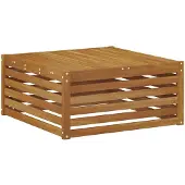 vidaXL Tisch für Outdoor Massivholz Akazie Natur 79 x 79 x 37 cm