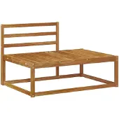 vidaXL Outdoor Endsofa Natur 115 x 83 x 73 cm