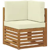 vidaXL Outdoor Ecksofa Massivholz Akazie Natur