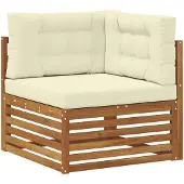 vidaXL Outdoor Ecksofa Massivholz Akazie Natur