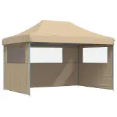 vidaXL Party-Zelt 279 x 410 x 315 cm Beige Oxford-Stoff