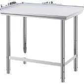 OEM Küchenarbeitstisch, verstellbares Unterregal, stabile Struktur, 35x24x32 Zoll, 35x24x32 Zoll