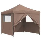 Syfax Party-Zelt Braun 292 x 292 x 315 cm Oxford-Stoff