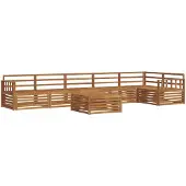 vidaXL Outdoor-Sofagarnitur 7 pcs Natur