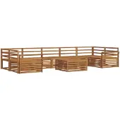 vidaXL Outdoor-Sofagarnitur 8 Stk. Natur Massivholz Akazie