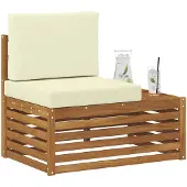 vidaXL Outdoor Endsofa Natur 91 x 63 x 73 cm Massivholz Akazie