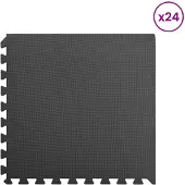 vidaXL Pool Bodenschutzmatte 24 Stk. Schwarz 8,64 EVA-Schaum